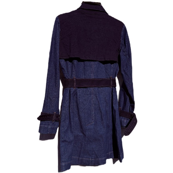 Christian Siriano Gloria Vanderbilt Denim Trench jacket 6 - Picture 7 of 16